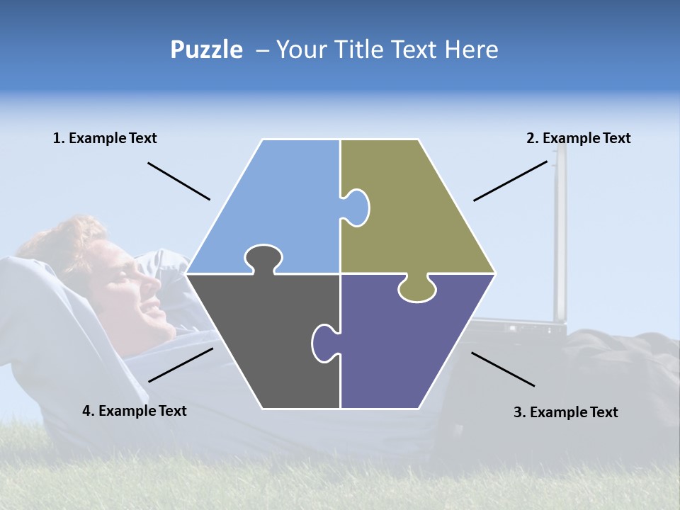 Lawn Business Man PowerPoint Template