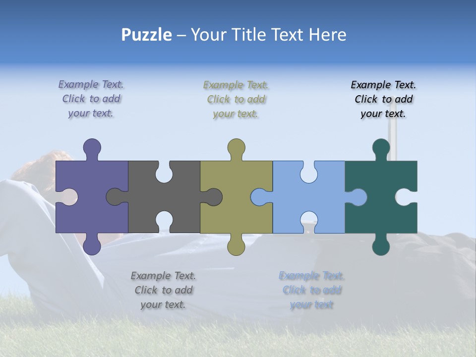 Lawn Business Man PowerPoint Template