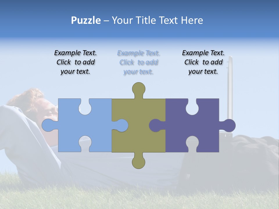 Lawn Business Man PowerPoint Template