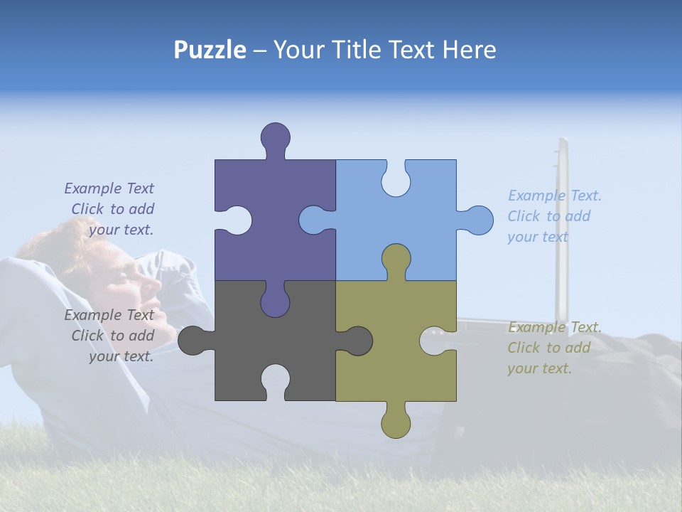 Lawn Business Man PowerPoint Template