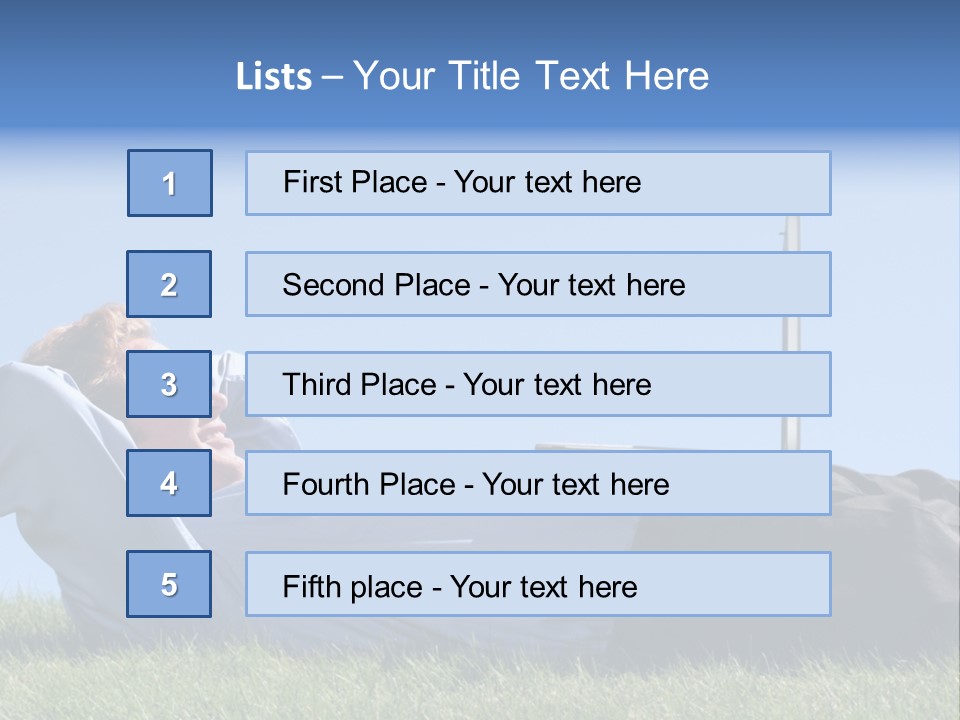 Lawn Business Man PowerPoint Template