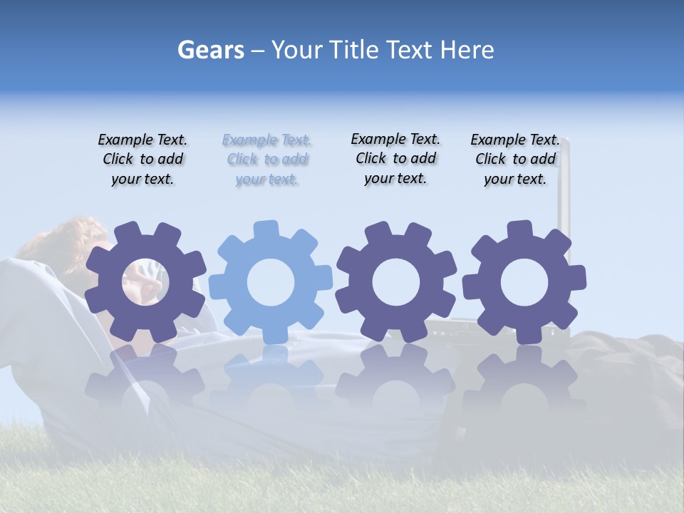 Lawn Business Man PowerPoint Template