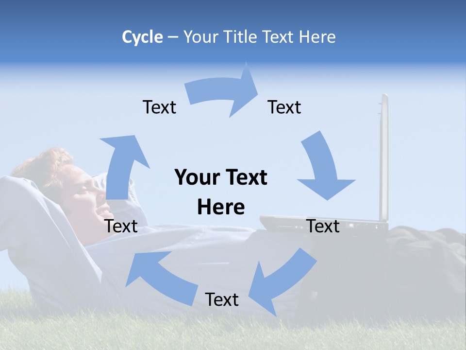 Lawn Business Man PowerPoint Template