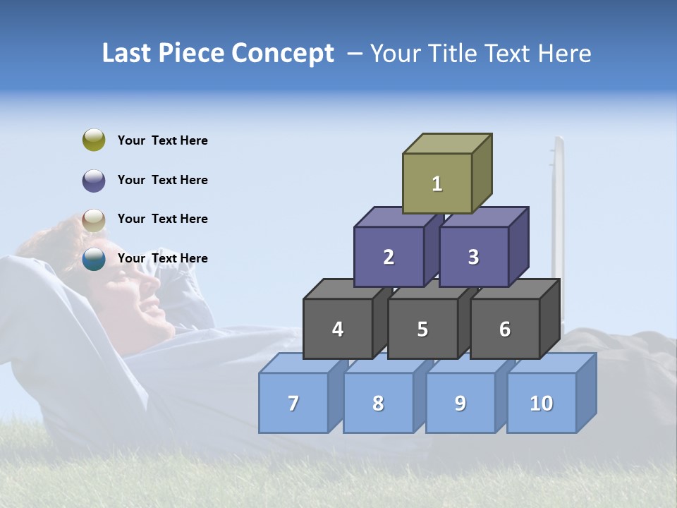 Lawn Business Man PowerPoint Template