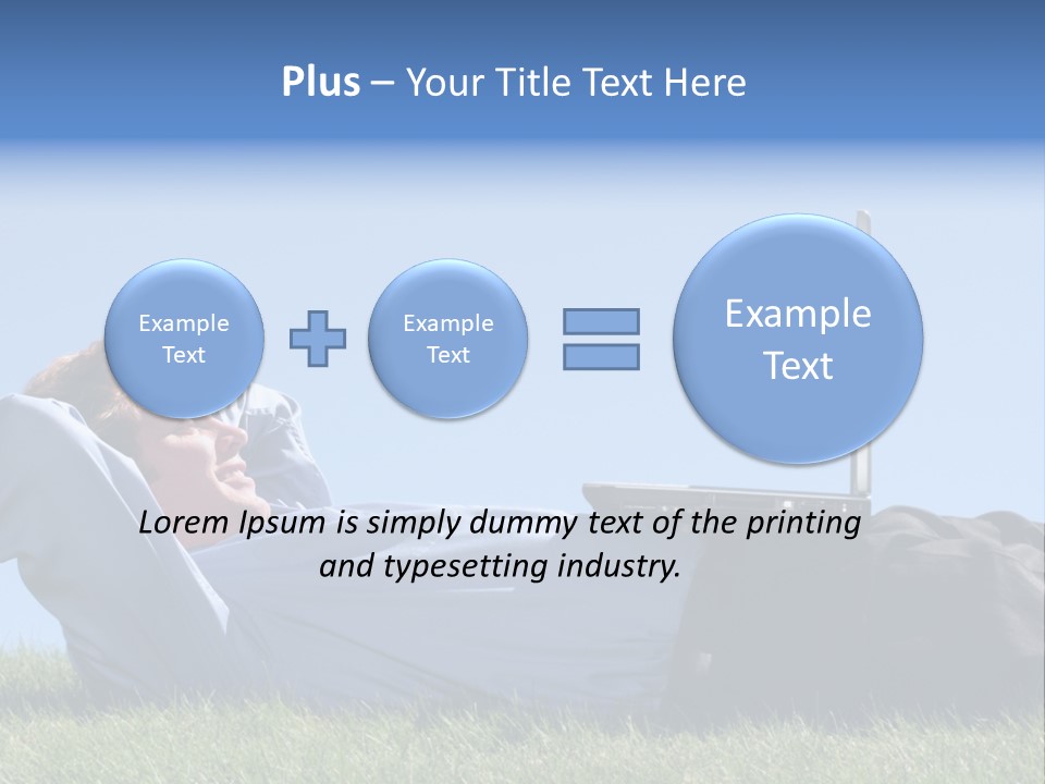 Lawn Business Man PowerPoint Template