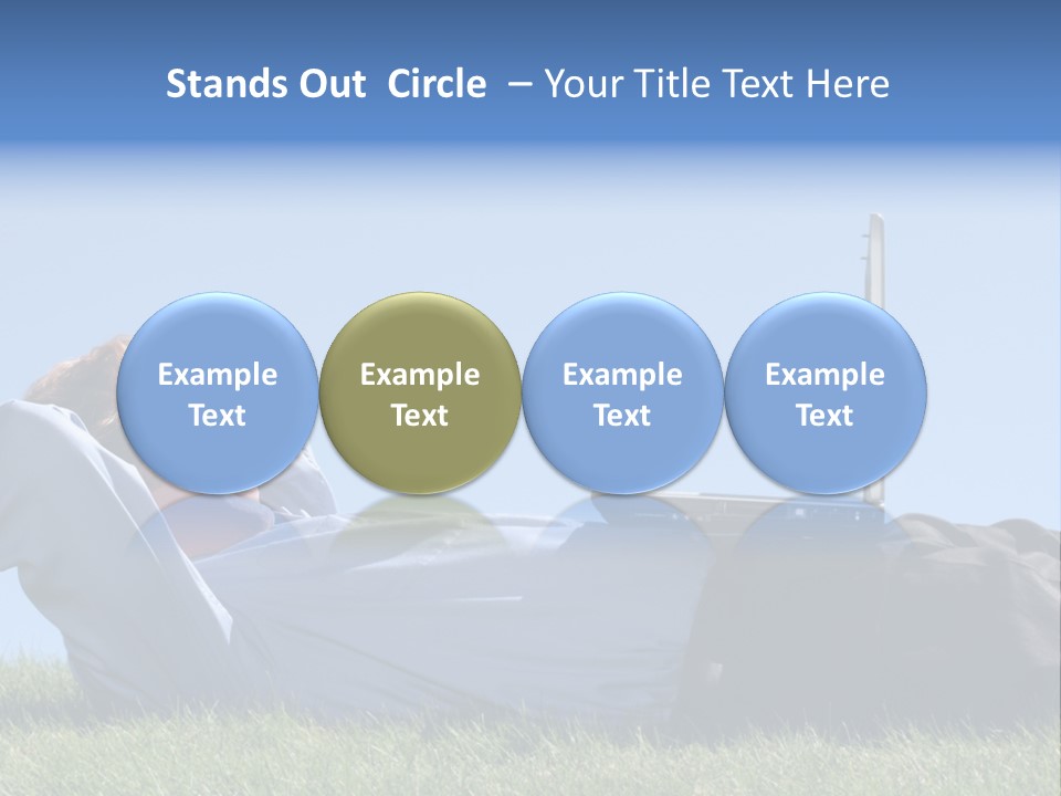 Lawn Business Man PowerPoint Template