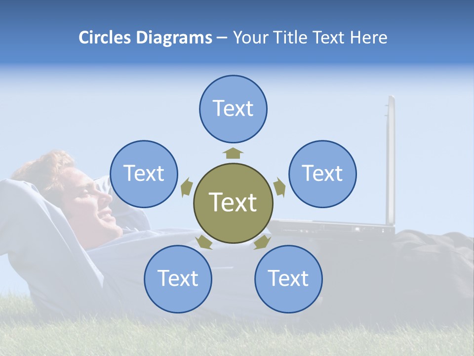 Lawn Business Man PowerPoint Template