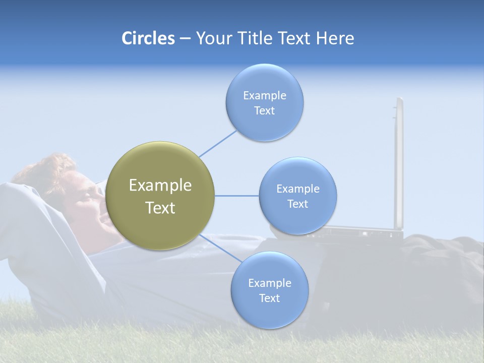 Lawn Business Man PowerPoint Template