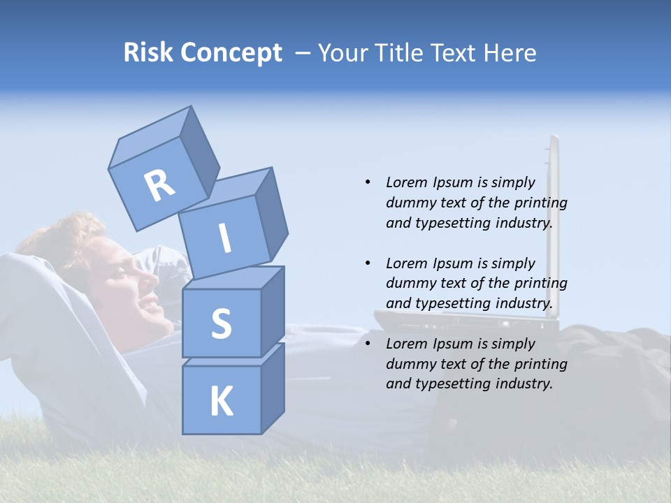 Lawn Business Man PowerPoint Template