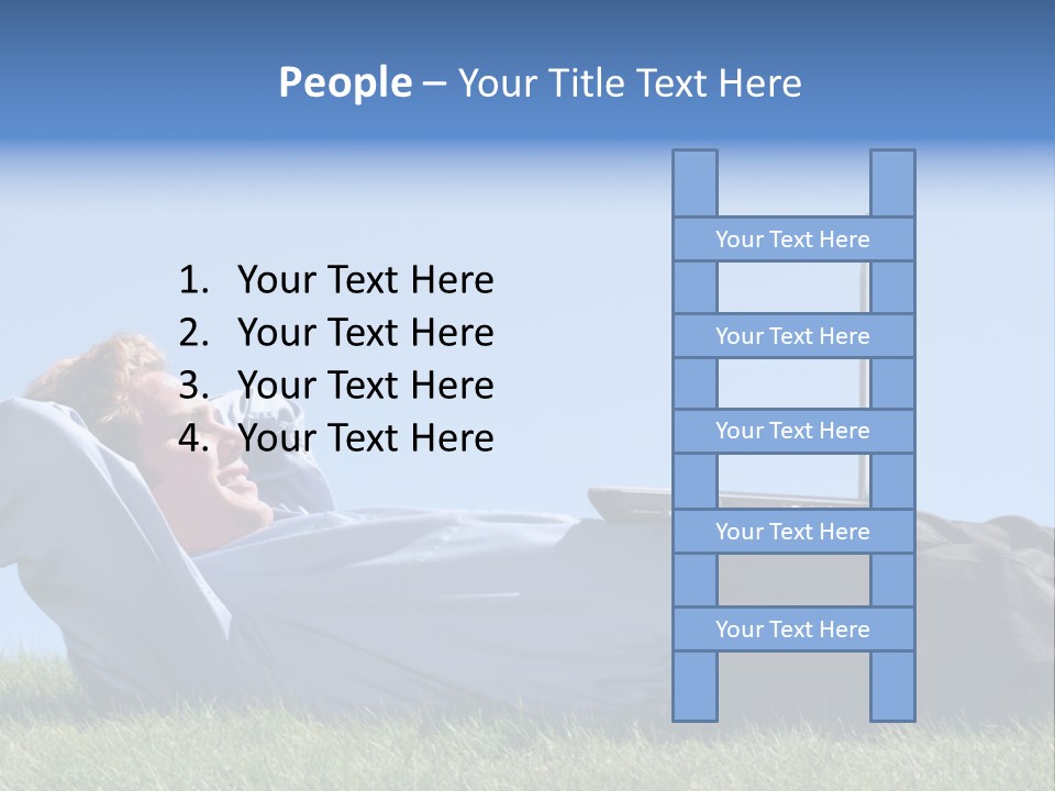 Lawn Business Man PowerPoint Template