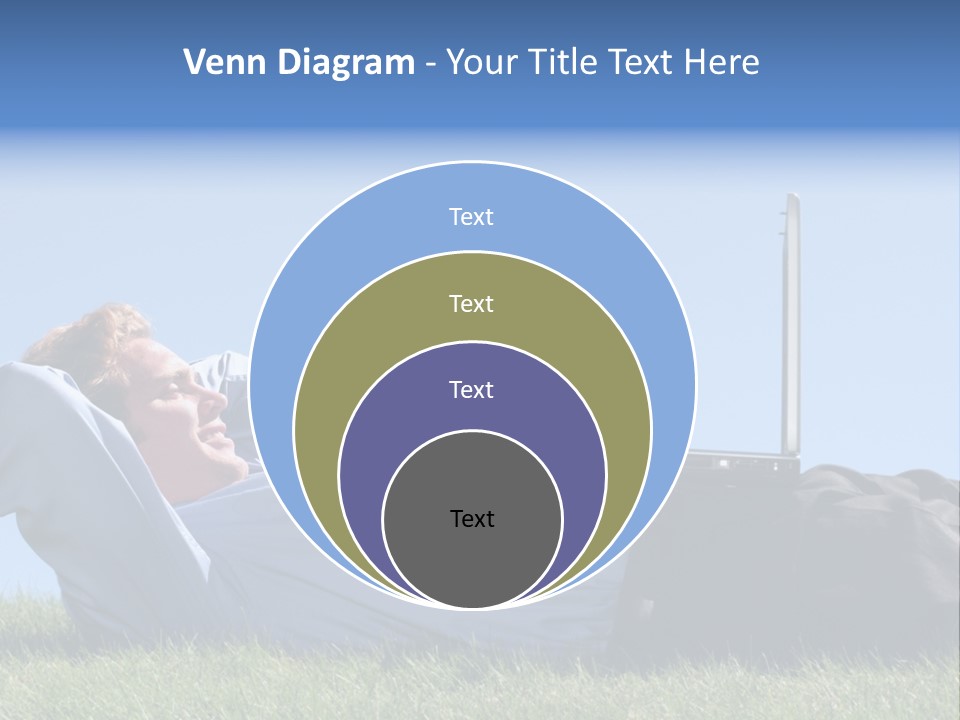 Lawn Business Man PowerPoint Template