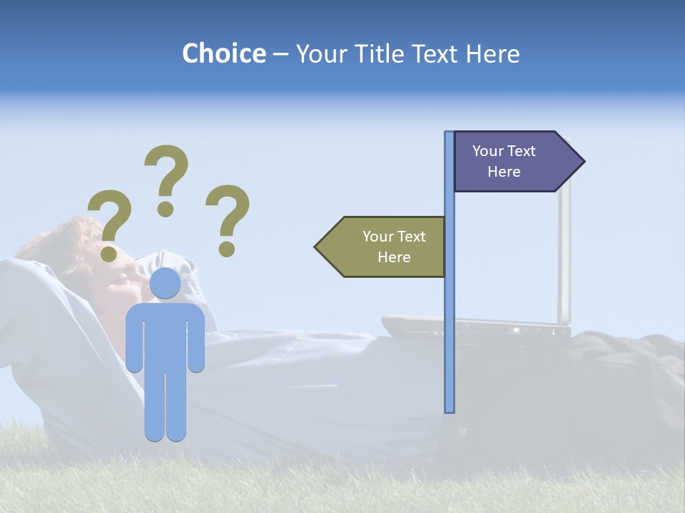 Lawn Business Man PowerPoint Template