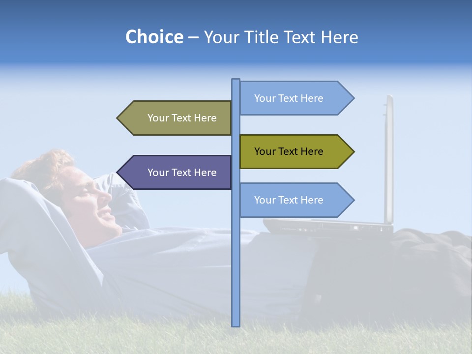Lawn Business Man PowerPoint Template