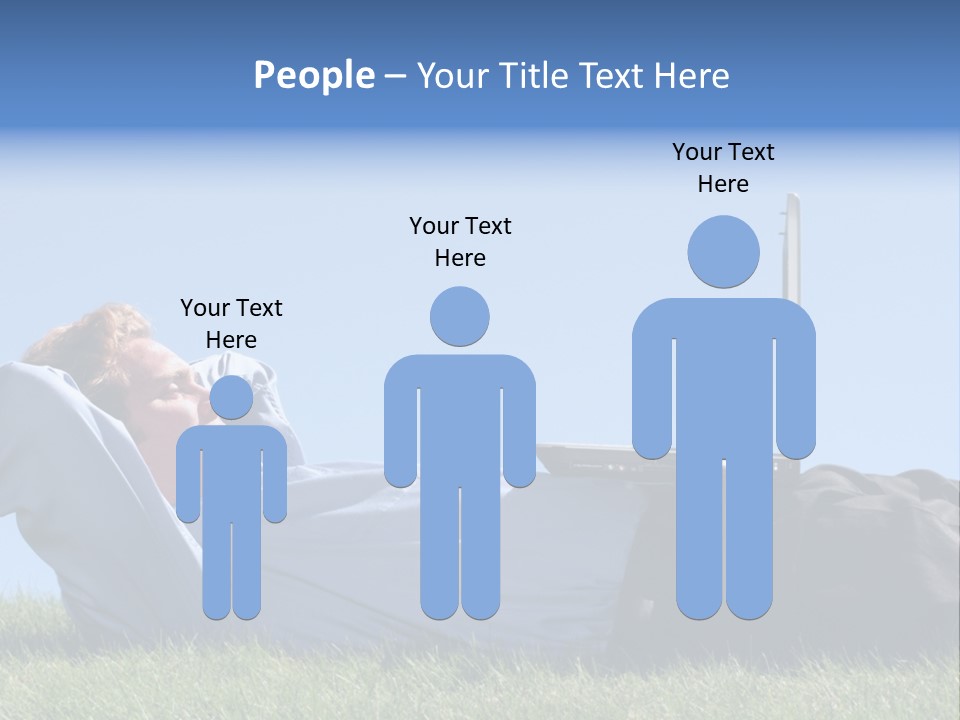 Lawn Business Man PowerPoint Template