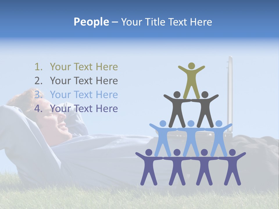 Lawn Business Man PowerPoint Template