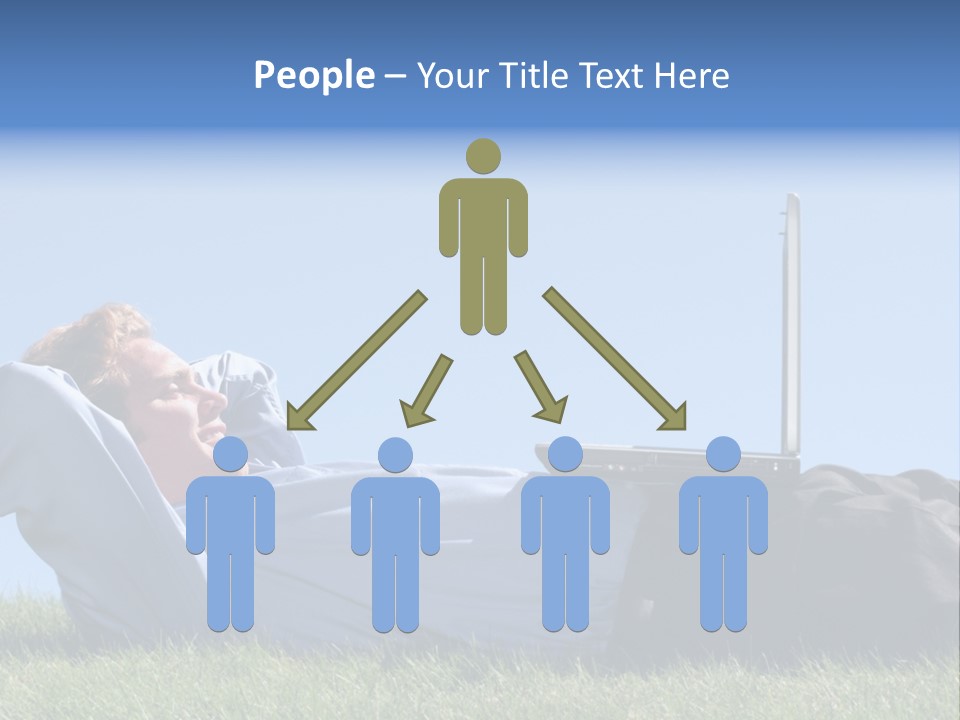 Lawn Business Man PowerPoint Template