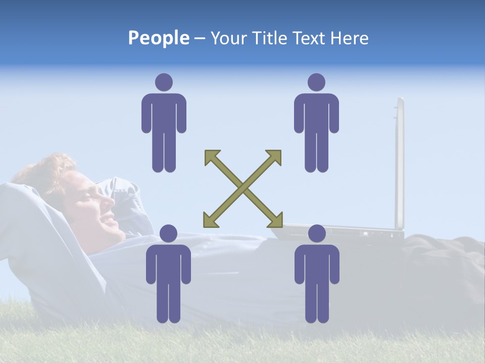 Lawn Business Man PowerPoint Template