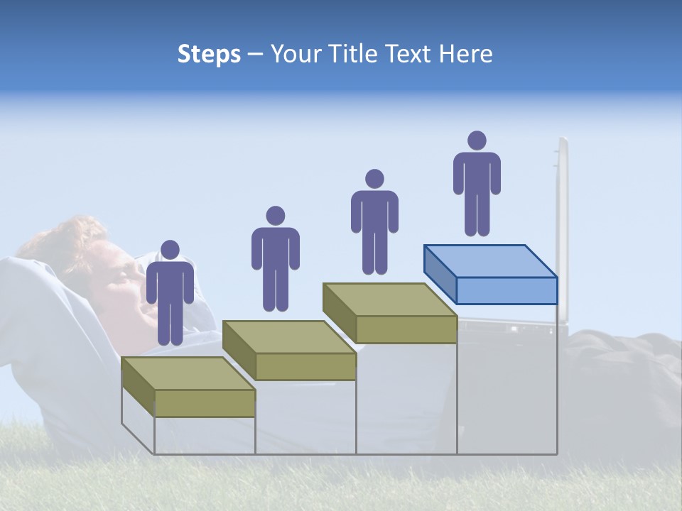 Lawn Business Man PowerPoint Template