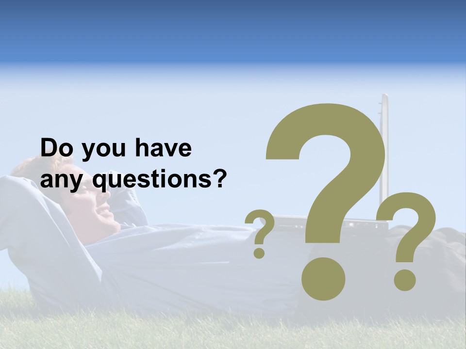 Lawn Business Man PowerPoint Template