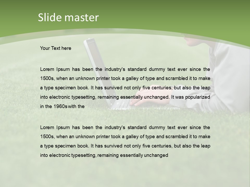 Chill Spring Hand PowerPoint Template