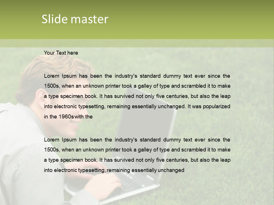 Relax Alone Person PowerPoint Template