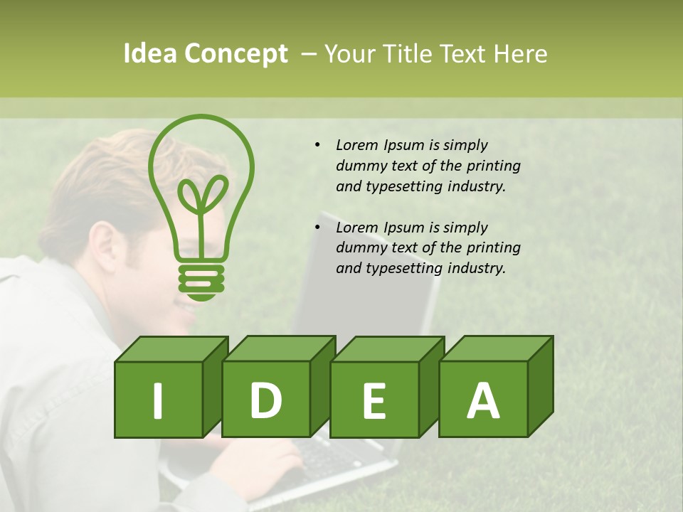 Relax Alone Person PowerPoint Template