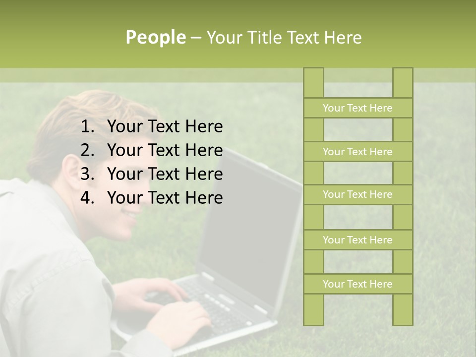 Relax Alone Person PowerPoint Template