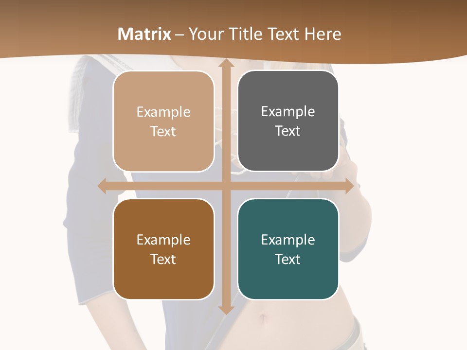 Glamourous Long Hair Head PowerPoint Template