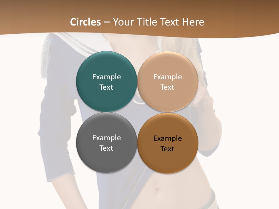 Glamourous Long Hair Head PowerPoint Template