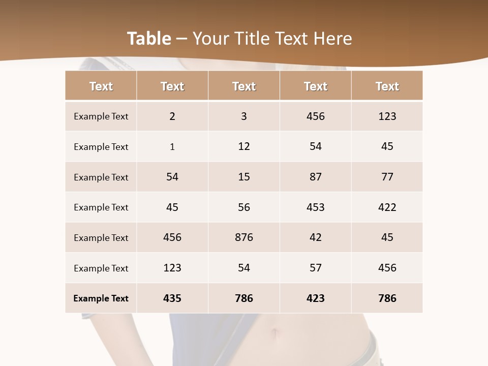 Glamourous Long Hair Head PowerPoint Template