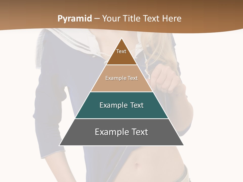 Glamourous Long Hair Head PowerPoint Template