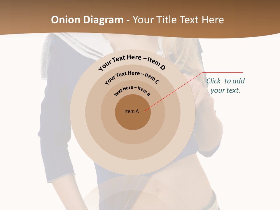 Glamourous Long Hair Head PowerPoint Template