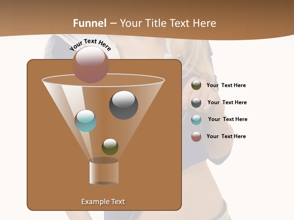 Glamourous Long Hair Head PowerPoint Template