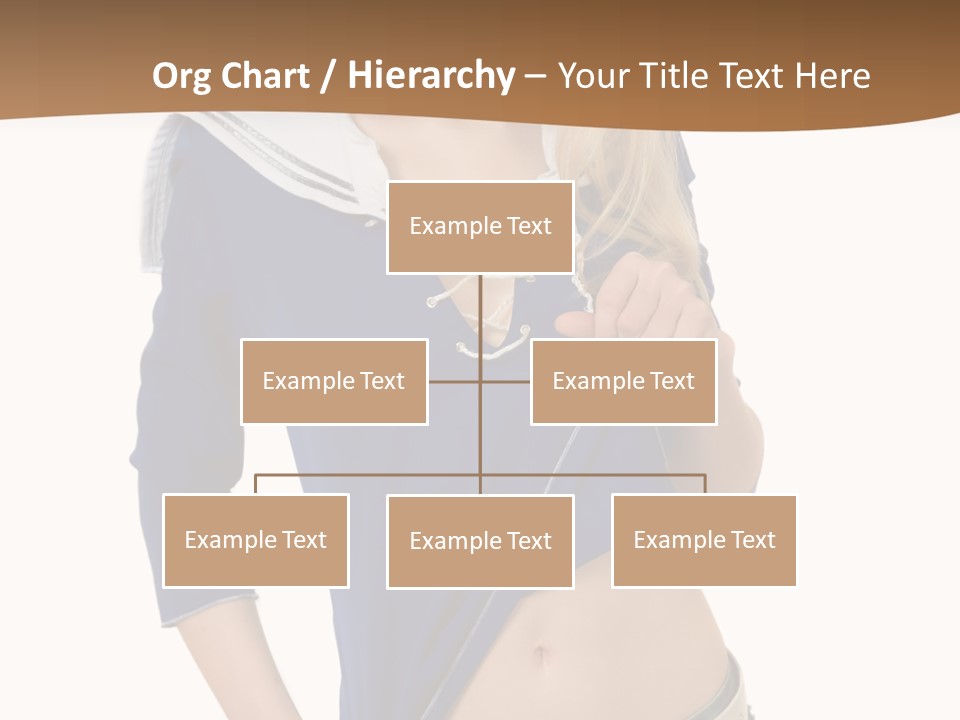 Glamourous Long Hair Head PowerPoint Template