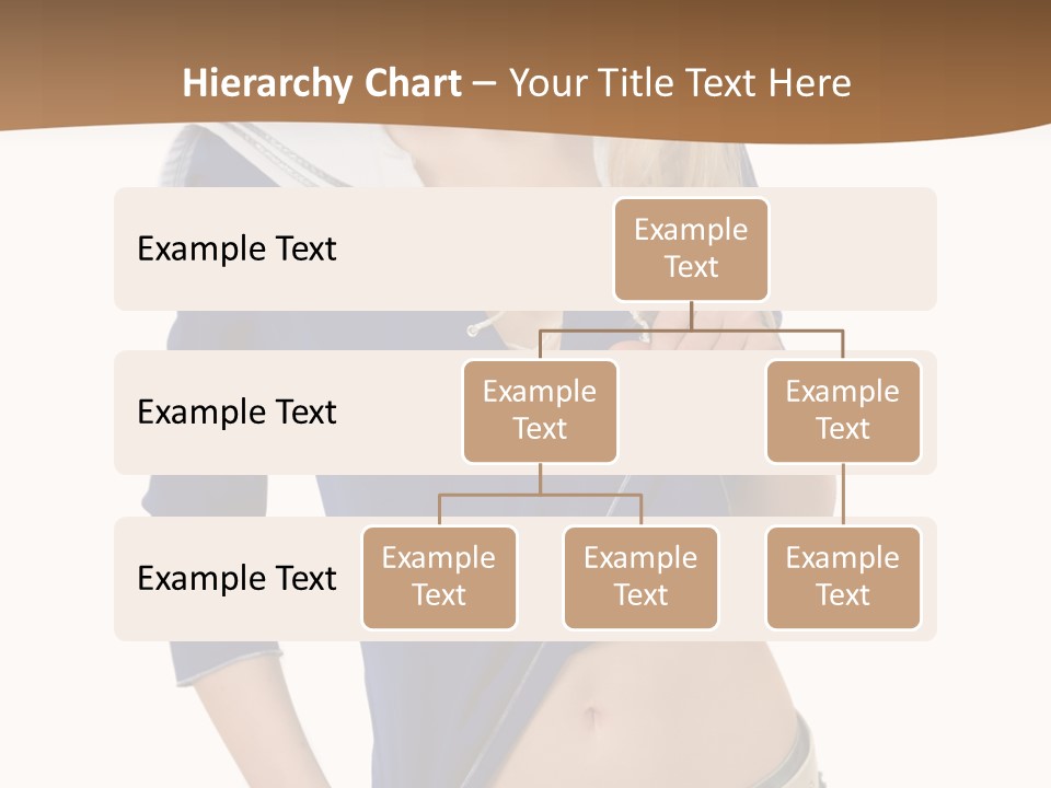 Glamourous Long Hair Head PowerPoint Template