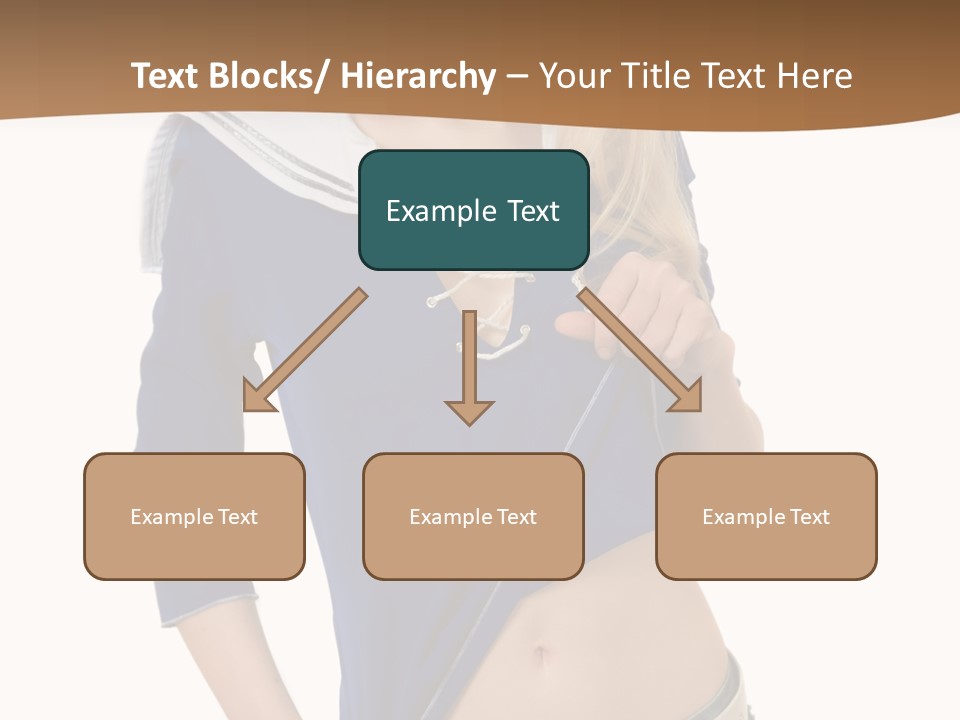 Glamourous Long Hair Head PowerPoint Template