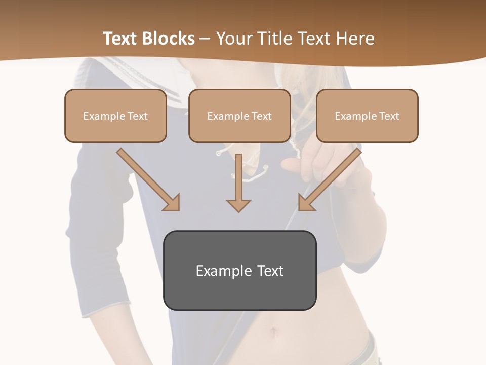 Glamourous Long Hair Head PowerPoint Template