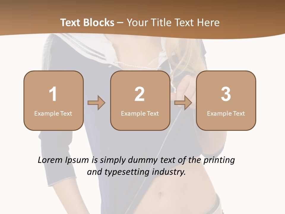 Glamourous Long Hair Head PowerPoint Template