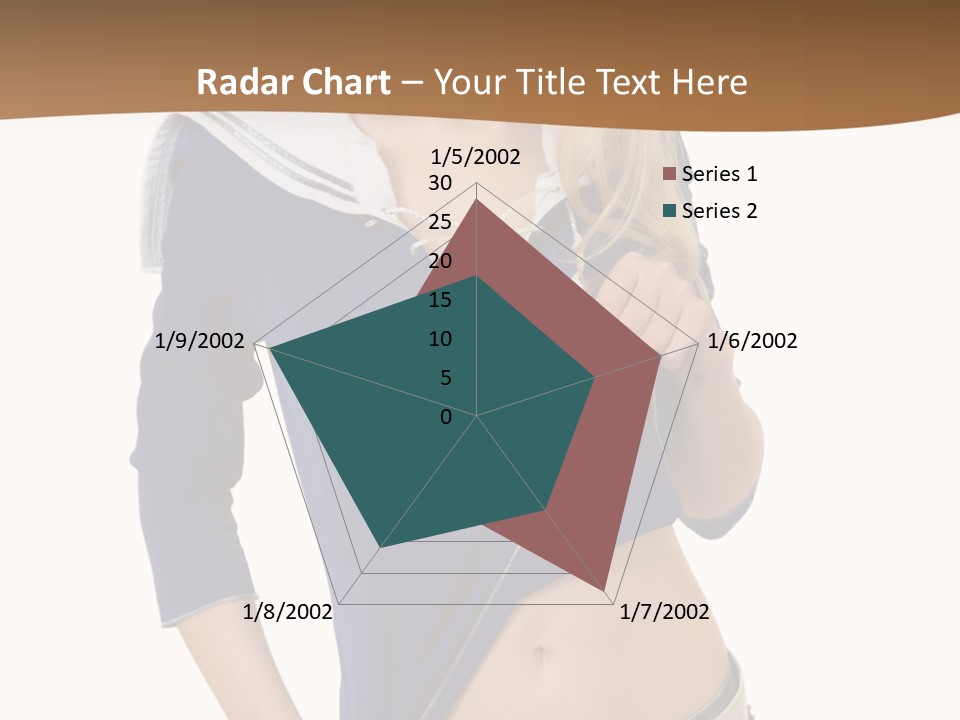 Glamourous Long Hair Head PowerPoint Template