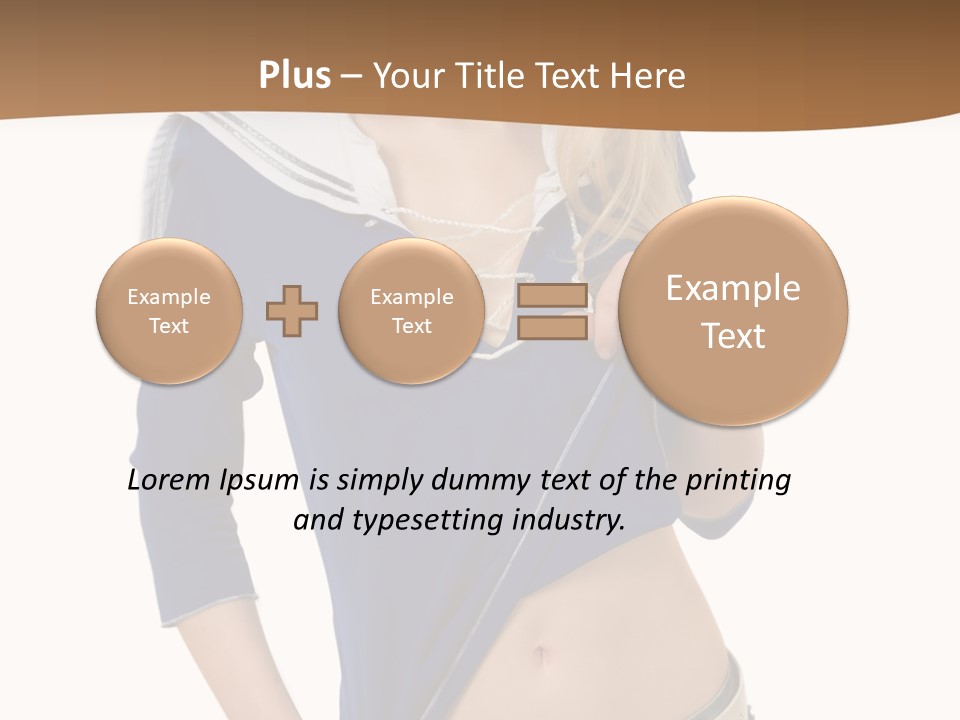 Glamourous Long Hair Head PowerPoint Template