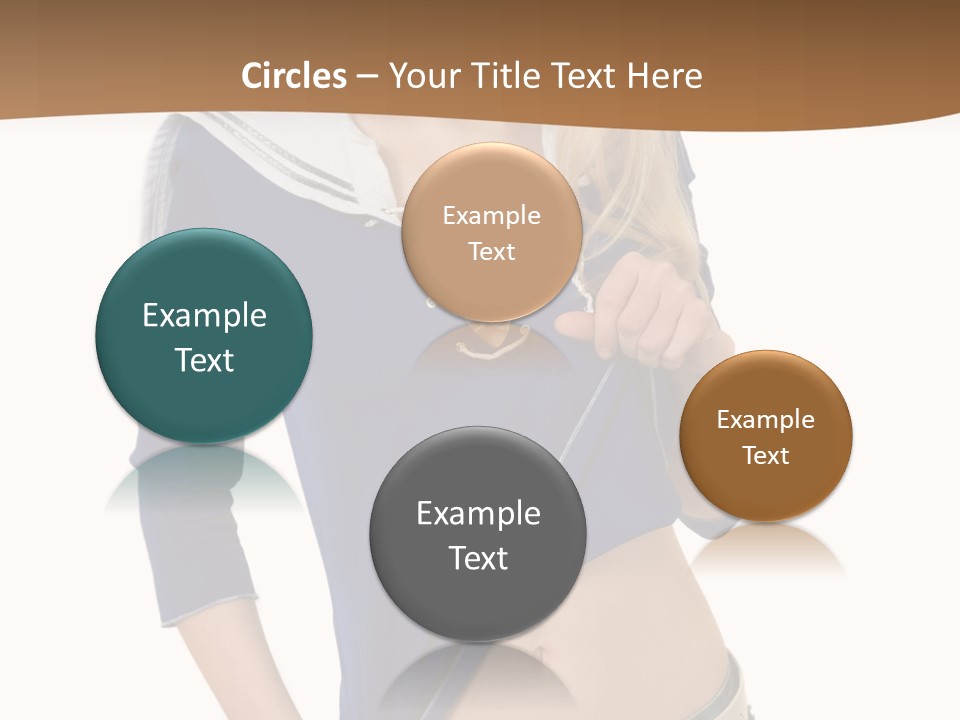 Glamourous Long Hair Head PowerPoint Template