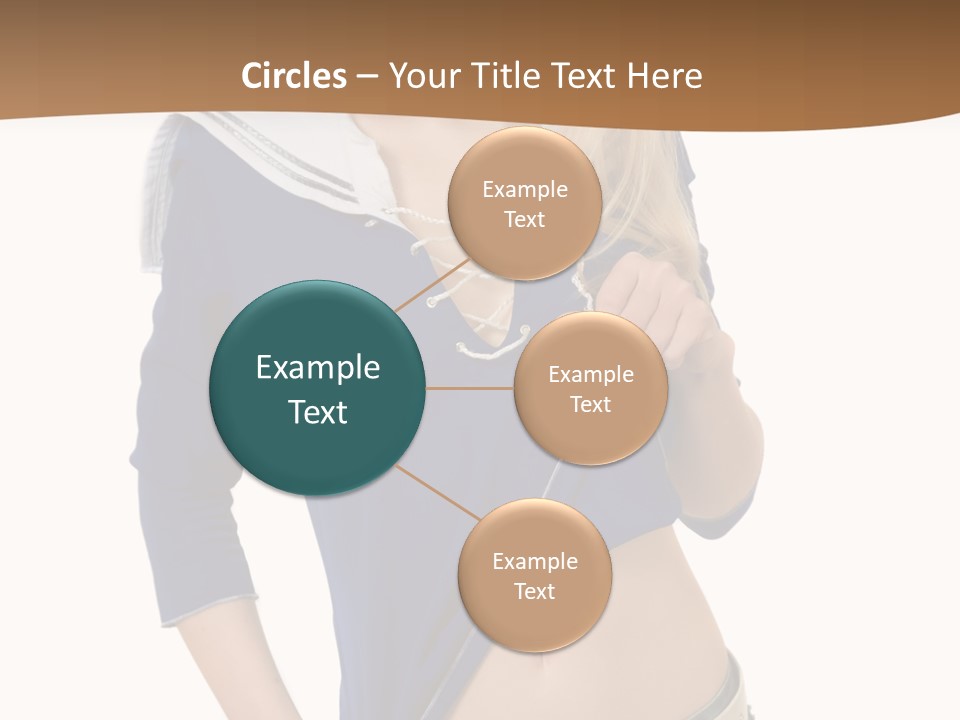 Glamourous Long Hair Head PowerPoint Template