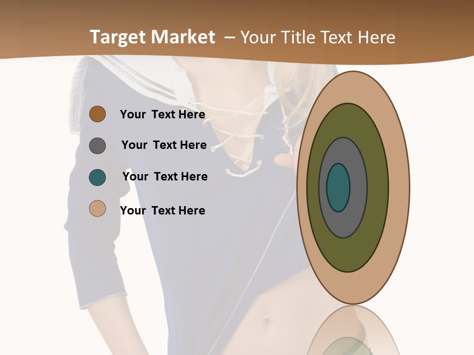 Glamourous Long Hair Head PowerPoint Template