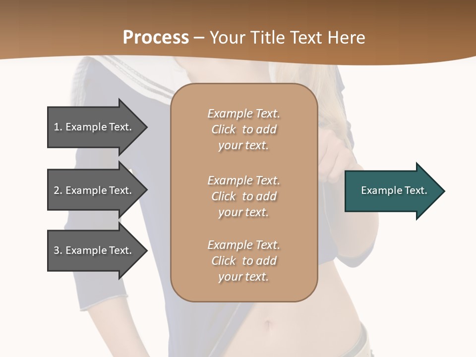 Glamourous Long Hair Head PowerPoint Template