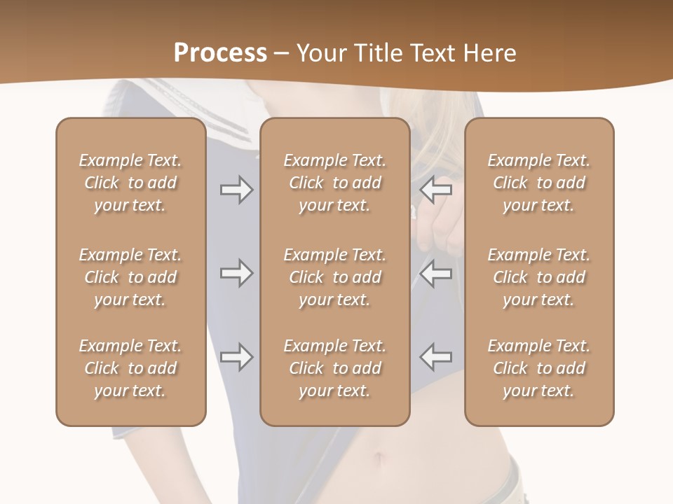 Glamourous Long Hair Head PowerPoint Template