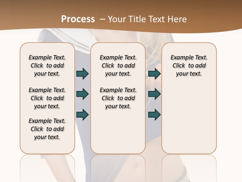 Glamourous Long Hair Head PowerPoint Template