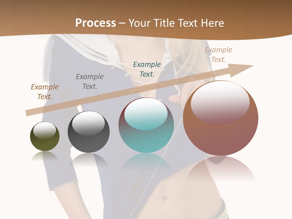 Glamourous Long Hair Head PowerPoint Template