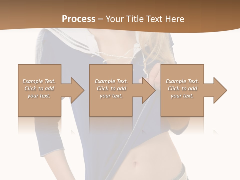Glamourous Long Hair Head PowerPoint Template