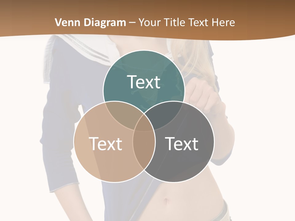 Glamourous Long Hair Head PowerPoint Template