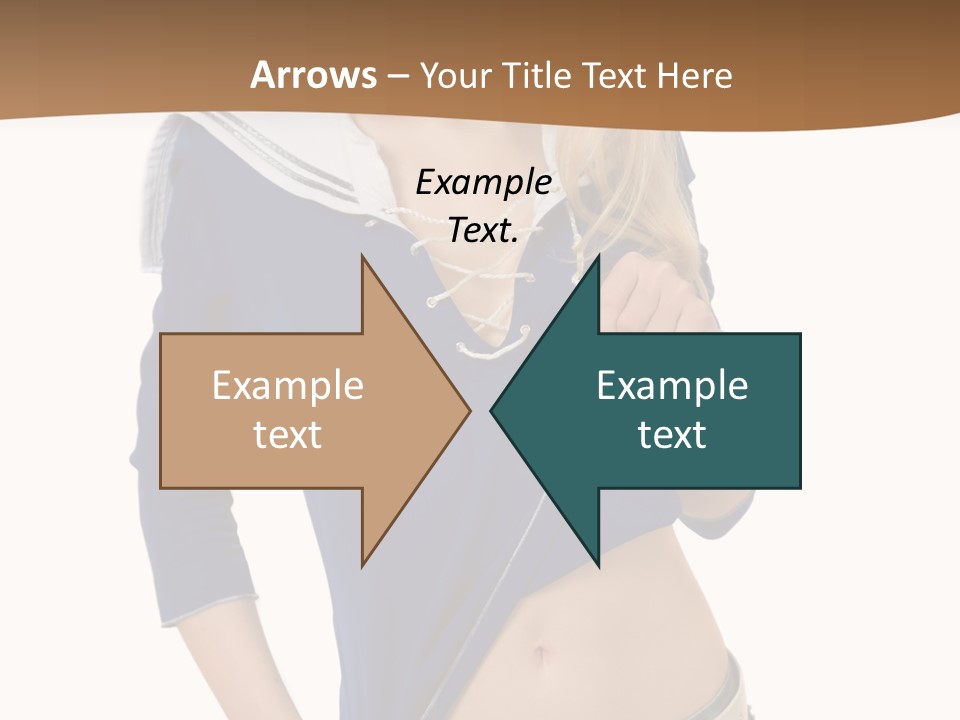 Glamourous Long Hair Head PowerPoint Template